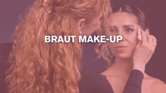 Nadine Carmen Lauter führt Schminktechnik beim Braut-Make-Up Seminar vor; fokussierte Brautmodelle, professionelles Schminkset, langanhaltende Looks, klare Konturen und sanfte Farbgebung