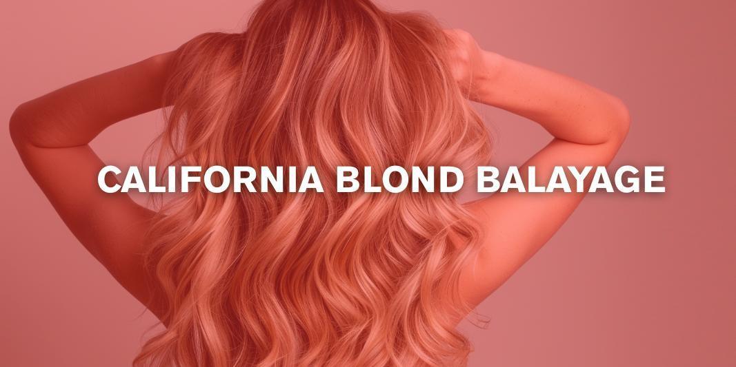 Haarstil mit California Blond Balayage, lange, wellige Haare in sanften Blondtönen.